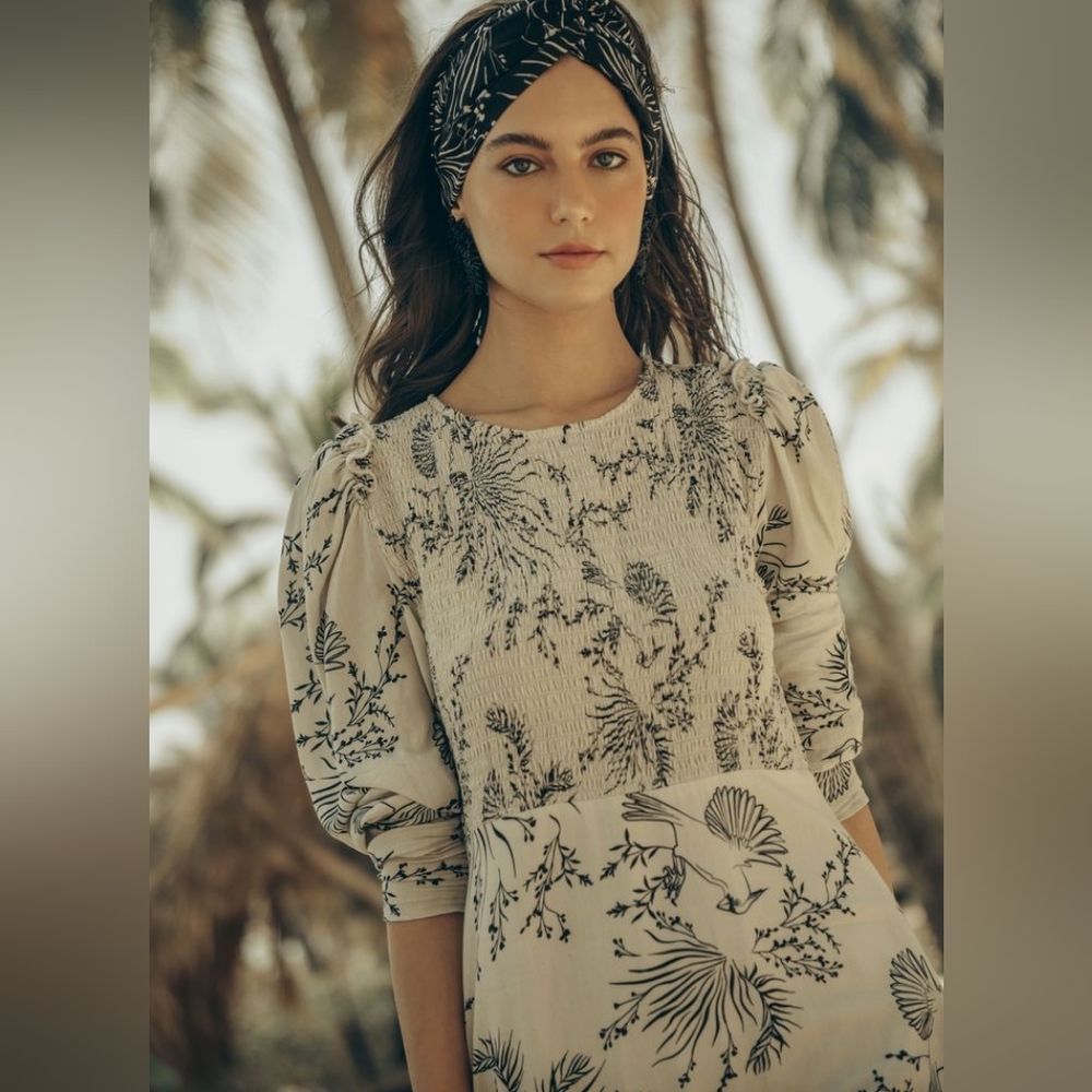 Floral Long Sleeve Dress - XS